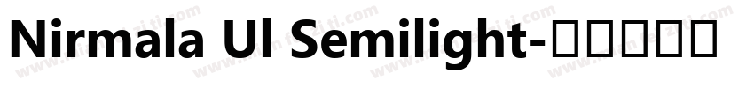 Nirmala Ul Semilight字体转换